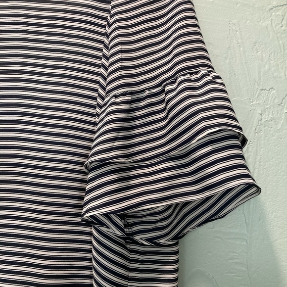 Loft- Blue and white blouse 
Large - Picture 3 of 9